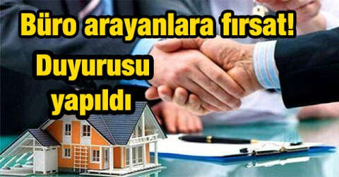 Büro arayanlara fırsat! İhalesi için duyuru…