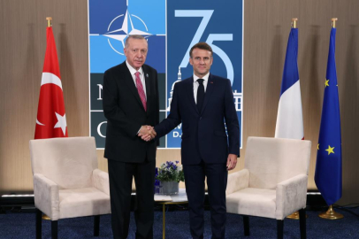 Cumhurbaşkanı Erdoğan, Fransa Cumhurbaşkanı Macron ile görüştü