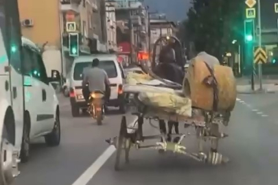 Bursa'da trafiği böyle tehlikeye attı