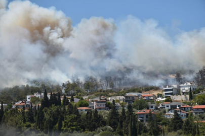 Urla ve Çeşme'de orman yangını