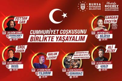 Bursa'da 29 Ekim'e yakışır kutlama programı