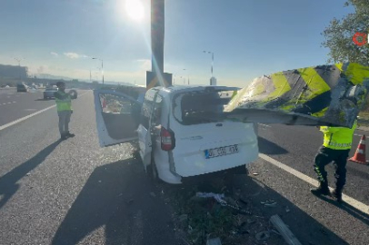 Feci kaza: Bariyer deldi geçti