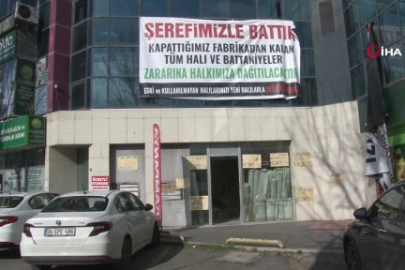 Şerefle batan fabrikanın malları